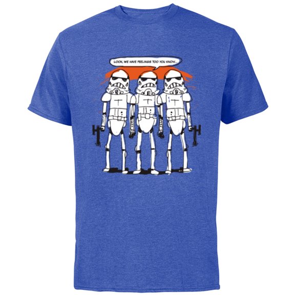 Star Wars Stormtroopers Have Feelings Too - Short Sleeve Cotton T-Shirt for Adults - Customized-Royal Heather