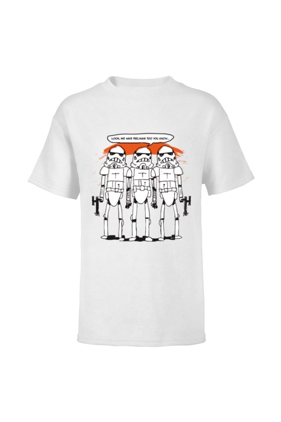 Stormtroopers Have Feelings Too - Short Sleeve T-Shirt for Kids - Customized-White