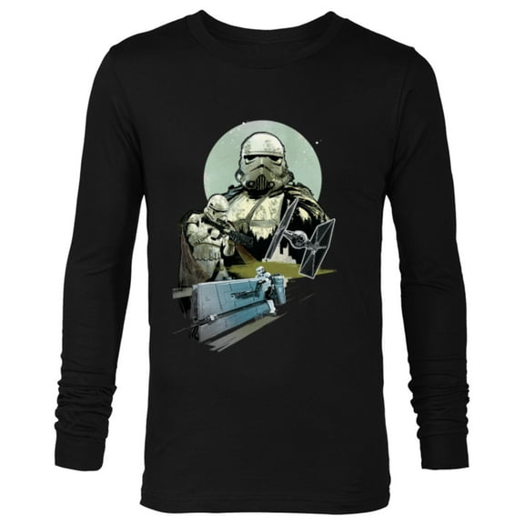 Star Wars Stormtroopers in Action - Long Sleeve T-Shirt for Men - Customized-Black