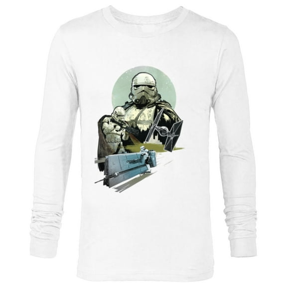 Star Wars Stormtroopers in Action - Long Sleeve T-Shirt for Men - Customized-White