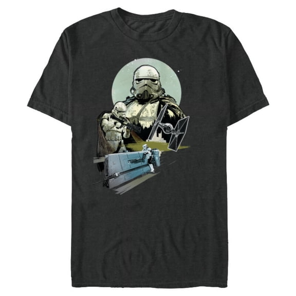 Star Wars Stormtroopers in Action - Short Sleeve Blended T-Shirt for Adults - Customized-Dark Heather
