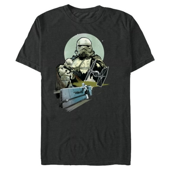 Star Wars Stormtroopers in Action - Short Sleeve Blended T-Shirt for Adults - Customized-Dark Heather