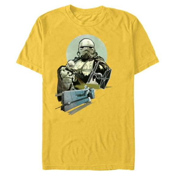 Star Wars Stormtroopers in Action - Short Sleeve Blended T-Shirt for Adults - Customized-Yellow