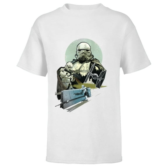 Star Wars Stormtroopers in Action - Short Sleeve T-Shirt for Kids - Customized-White