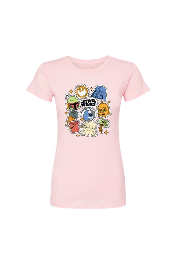 - Summer Stickers - Juniors Fitted Tee