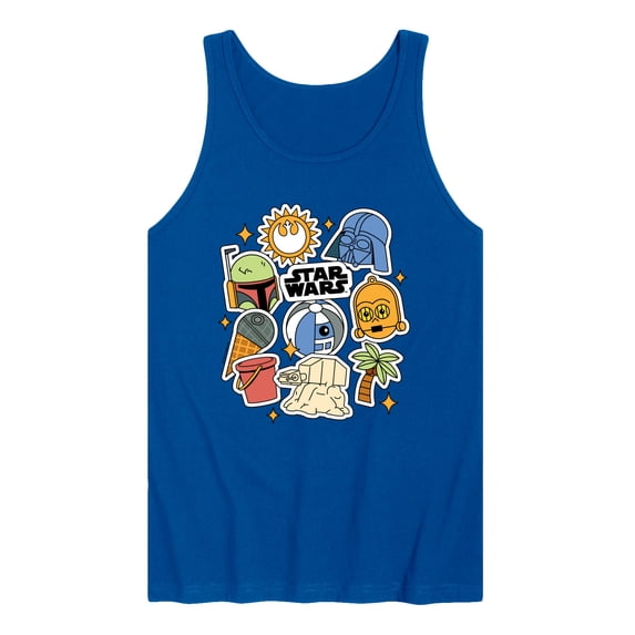 Star Wars - Summer Stickers - Men's Sleeveless Graphic Tank