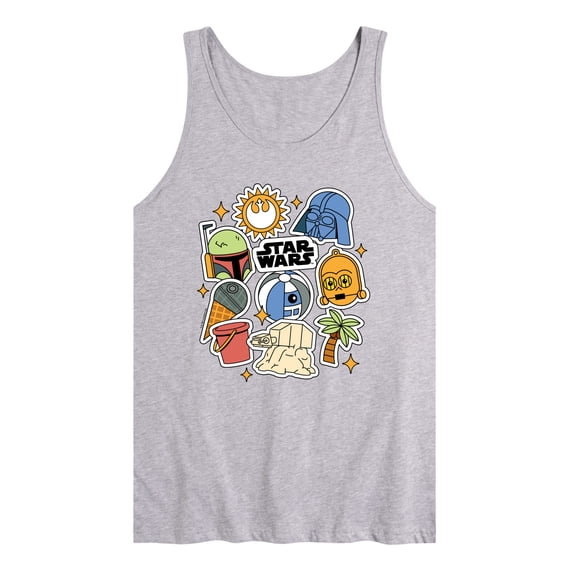 Star Wars - Summer Stickers - Men's Sleeveless Graphic Tank