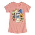 thumbnail image 1 of Star Wars - Summer Stickers - Toddler And Youth Girls Fitted Short Sleeve Tee, 1 of 5