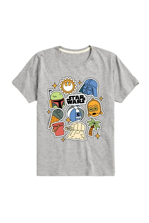 - Darth Vader, C3 po, R2D2 Summer - Toddler And Youth Short Sleeve Tee