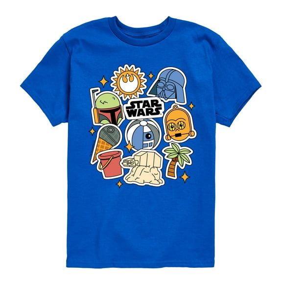 Star Wars - Darth Vader, C3 po, R2D2 Summer - Toddler And Youth Short Sleeve Tee