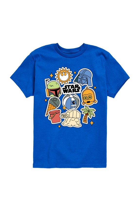 - Darth Vader, C3 po, R2D2 Summer - Toddler And Youth Short Sleeve Tee