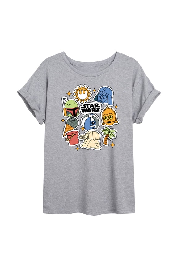 - Summer Stickers - Women's Oversized Tee