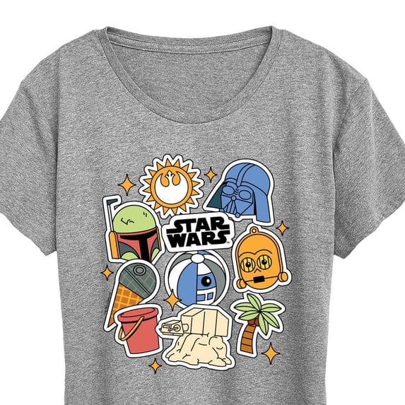 Star Wars - Summer Stickers - Women's Short Sleeve Graphic T-Shirt