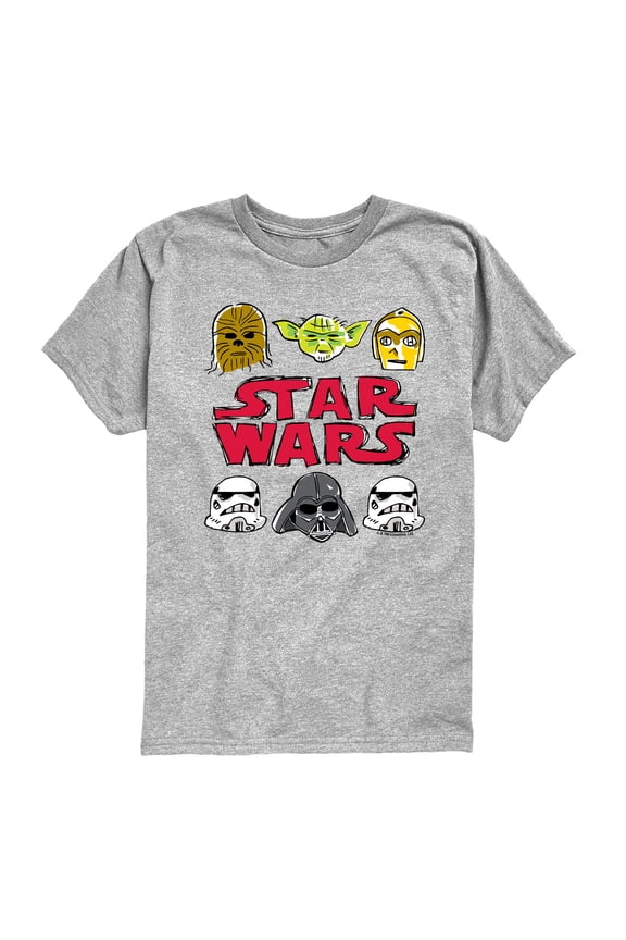 - Sw Logo Doodle - Youth Boys Short Sleeve Graphic T-Shirt