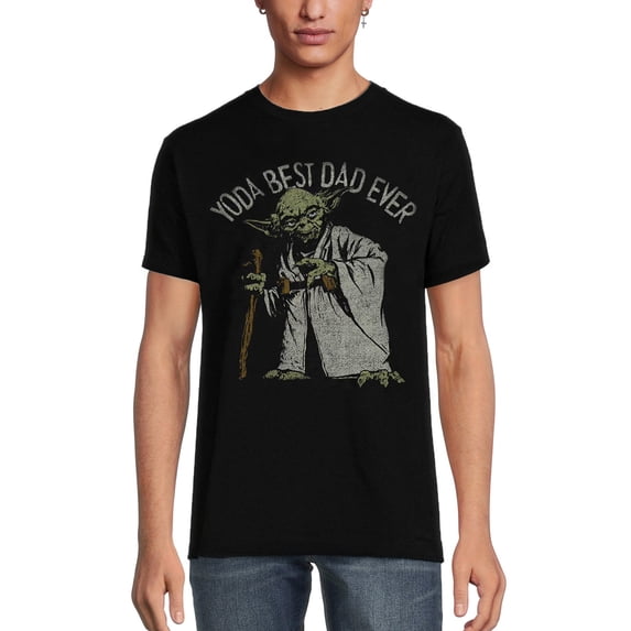 Star Wars T-Shirt Men's Yoda Best Dad Ever Graphic Short Sleeve Tee