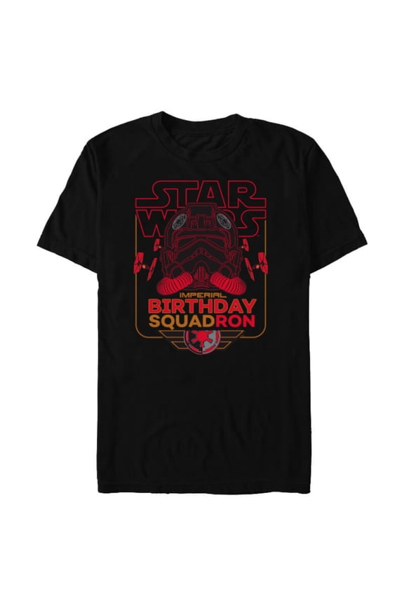 TIE Fighter Pilot Imperial Birthday Squad Squadron - Short Sleeve Blended T-Shirt for Adults - Customized-Black
