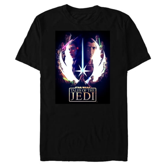 Star Wars Tales of the Jedi Ahsoka and Dooku Disney+ - Short Sleeve Blended T-Shirt for Adults - Customized-Black