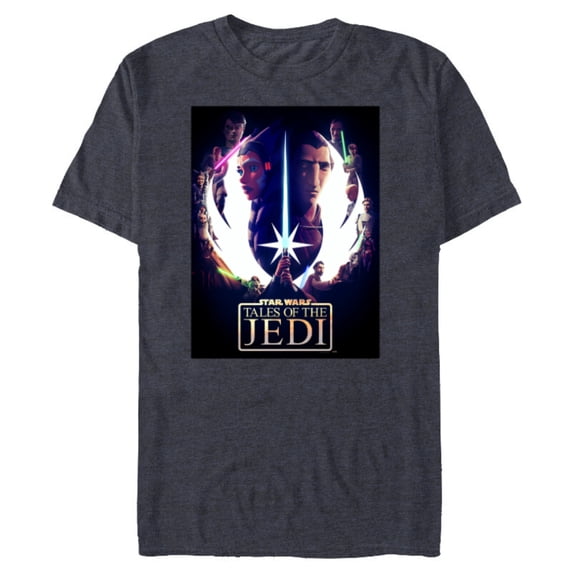 Star Wars Tales of the Jedi Ahsoka and Dooku Disney+ - Short Sleeve Blended T-Shirt for Adults - Customized-Navy Heather