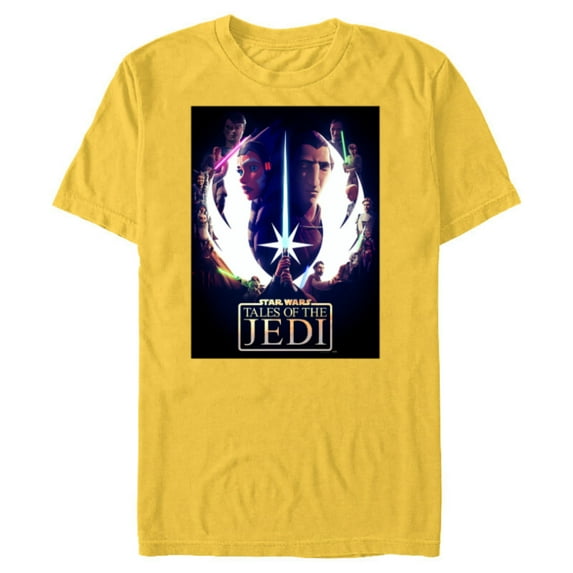 Star Wars Tales of the Jedi Ahsoka and Dooku Disney+ - Short Sleeve Blended T-Shirt for Adults - Customized-Yellow