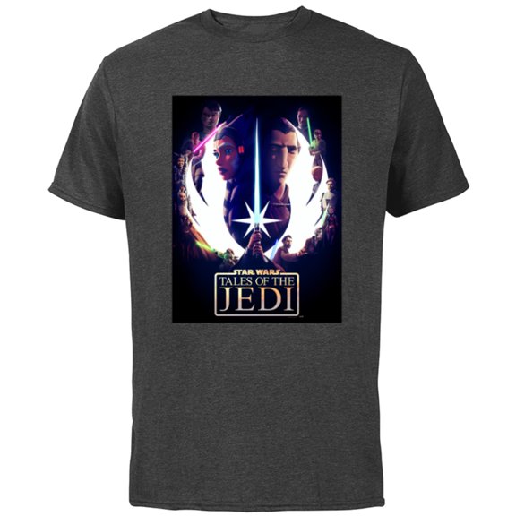 Star Wars Tales of the Jedi Ahsoka and Dooku Disney+ - Short Sleeve Cotton T-Shirt for Adults - Customized-Charcoal