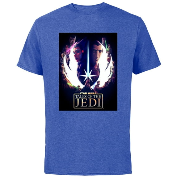 Star Wars Tales of the Jedi Ahsoka and Dooku Disney+ - Short Sleeve Cotton T-Shirt for Adults - Customized-Royal Heather