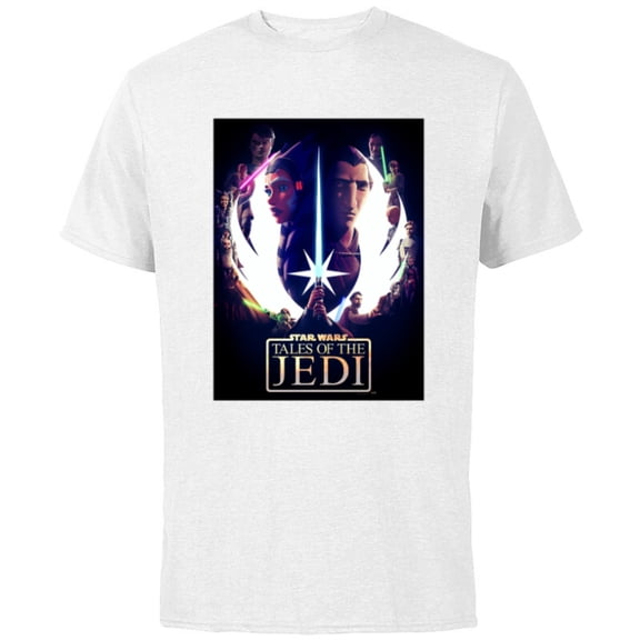 Star Wars Tales of the Jedi Ahsoka and Dooku Disney+ - Short Sleeve Cotton T-Shirt for Adults - Customized-White
