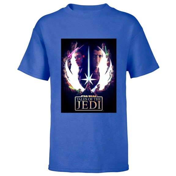 Star Wars Tales of the Jedi Ahsoka and Dooku Disney+ - Short Sleeve T-Shirt for Kids - Customized-Royal