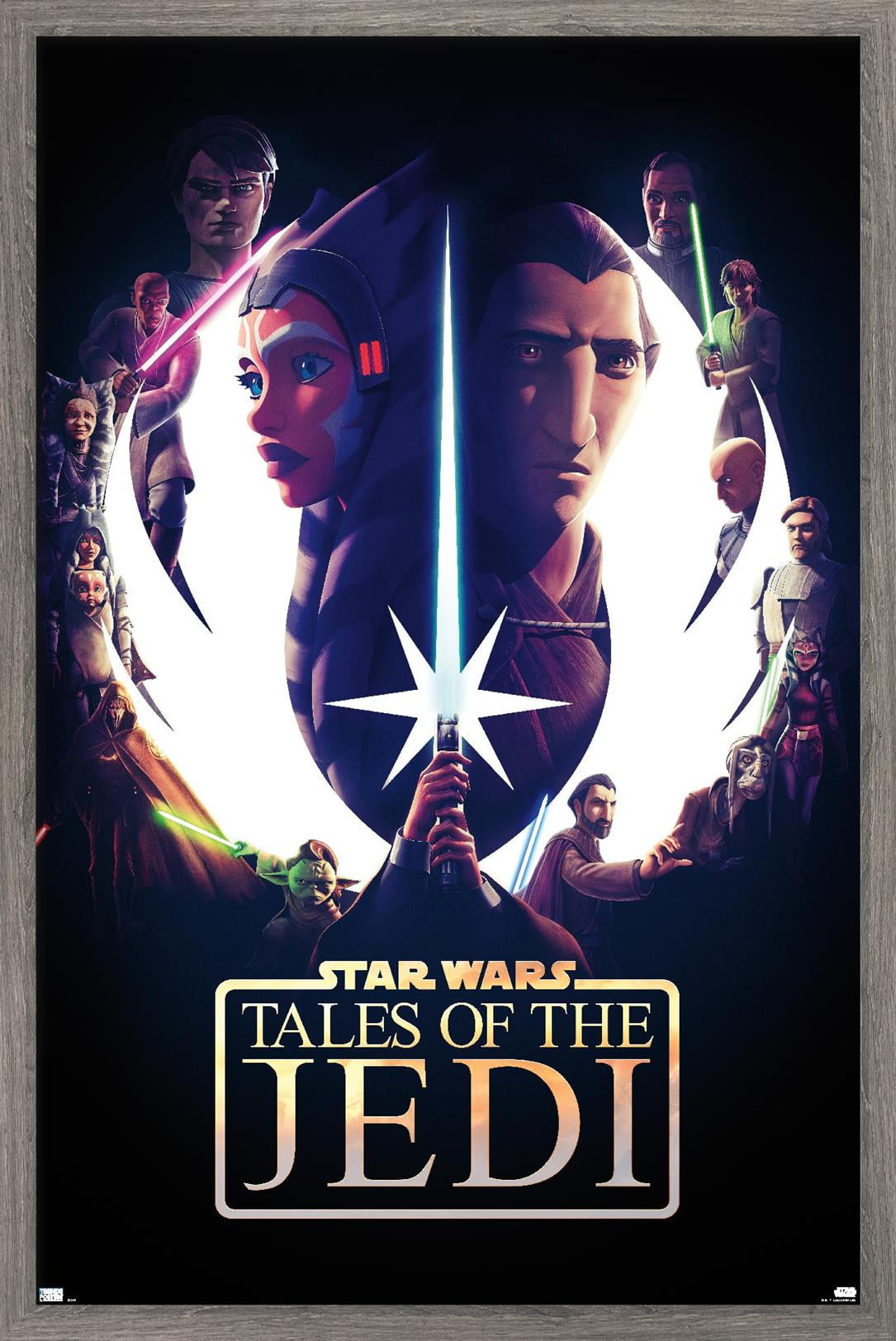 Star Wars: Tales of the Jedi - One Sheet Wall Poster, 14.725" x 22.375" Framed