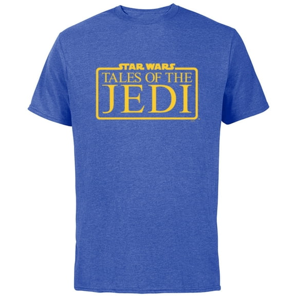 Star Wars Tales of the Jedi Series Logo Yellow Disney+ - Short Sleeve Cotton T-Shirt for Adults - Customized-Royal Heather