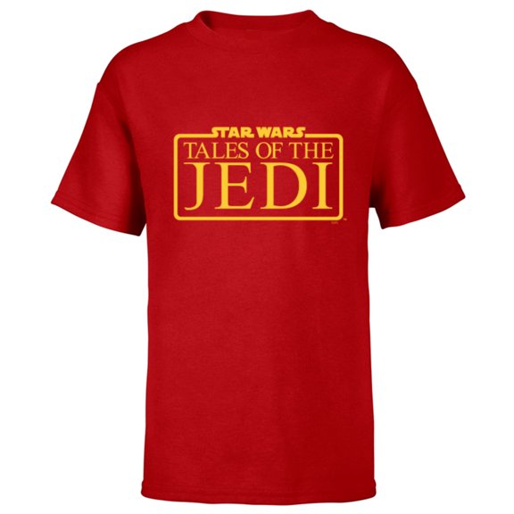 Star Wars Tales of the Jedi Series Logo Yellow Disney+ - Short Sleeve T-Shirt for Kids - Customized-Red