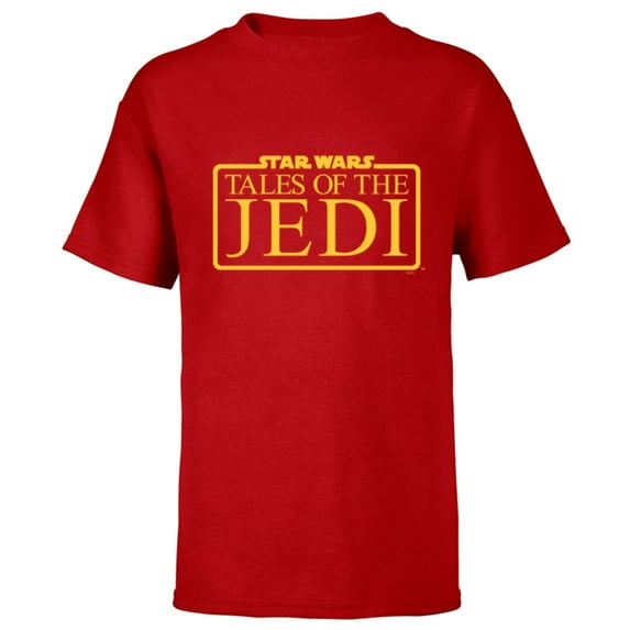 Star Wars Tales of the Jedi Series Logo Yellow Disney+ - Short Sleeve T-Shirt for Kids - Customized-Red