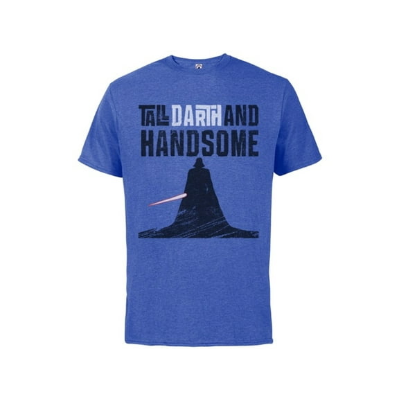 Star Wars Tall Darth and Handsome Funny - Short Sleeve Cotton T-Shirt for Adults -Customized-Royal Heather