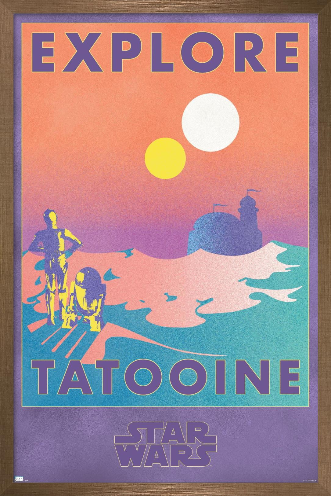 Star Wars Tatooine Explore Tatooine Wall Poster, 14.725" x 22.375