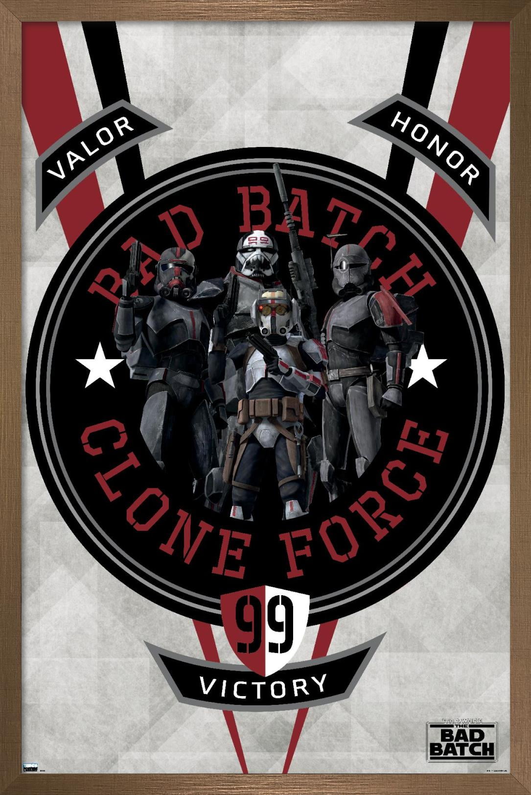 Star Wars: The Bad Batch - Badge Wall Poster, 14.725" x 22.375", Framed