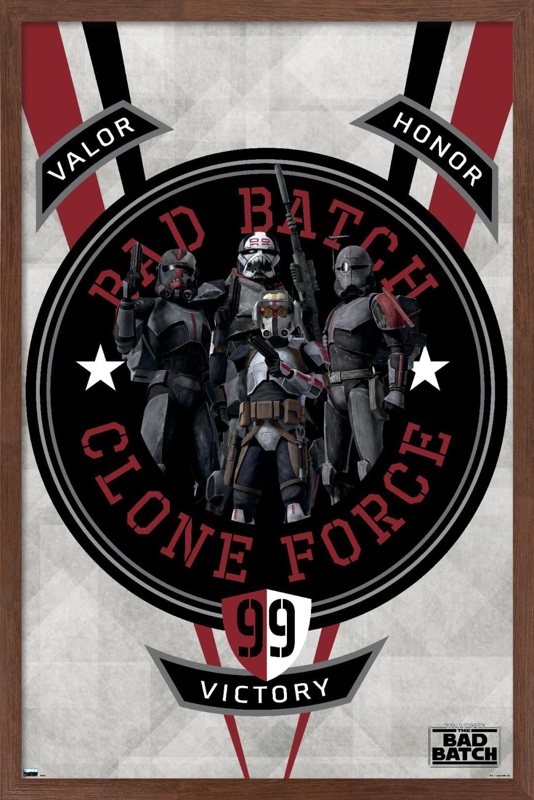 Star Wars: The Bad Batch - Badge Wall Poster, 14.725" x 22.375", Framed
