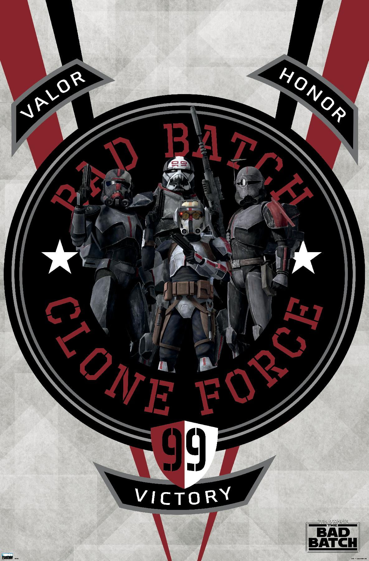 Star Wars: The Bad Batch - Badge Wall Poster, 14.725" x 22.375"