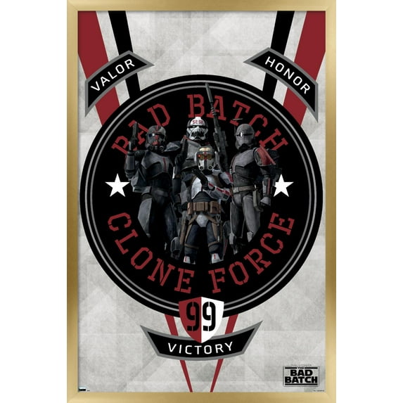 Star Wars: The Bad Batch - Badge Wall Poster, 22.375" x 34", Framed