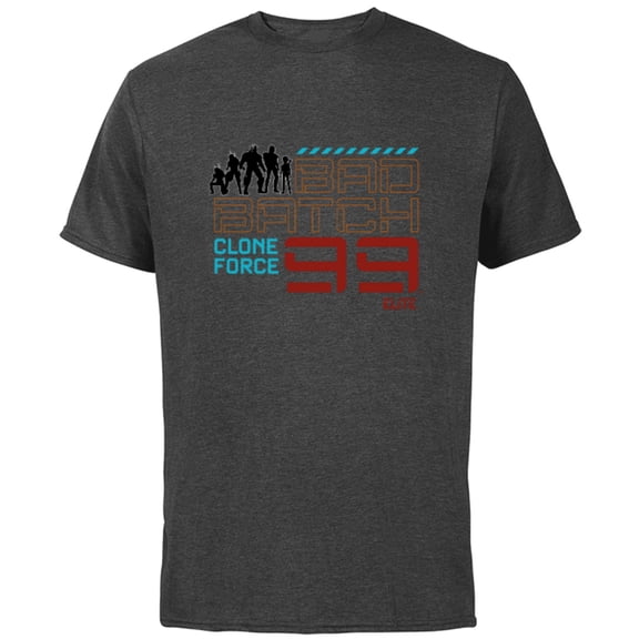 Star Wars The Bad Batch Clone Force 99 Elite Team Silhouette - Short Sleeve Cotton T-Shirt for Adults - Customized-Charcoal