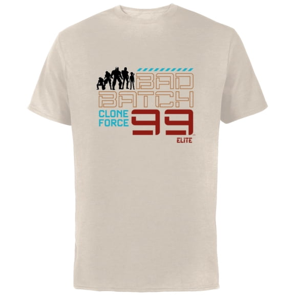 Star Wars The Bad Batch Clone Force 99 Elite Team Silhouette - Short Sleeve Cotton T-Shirt for Adults - Customized-Natural