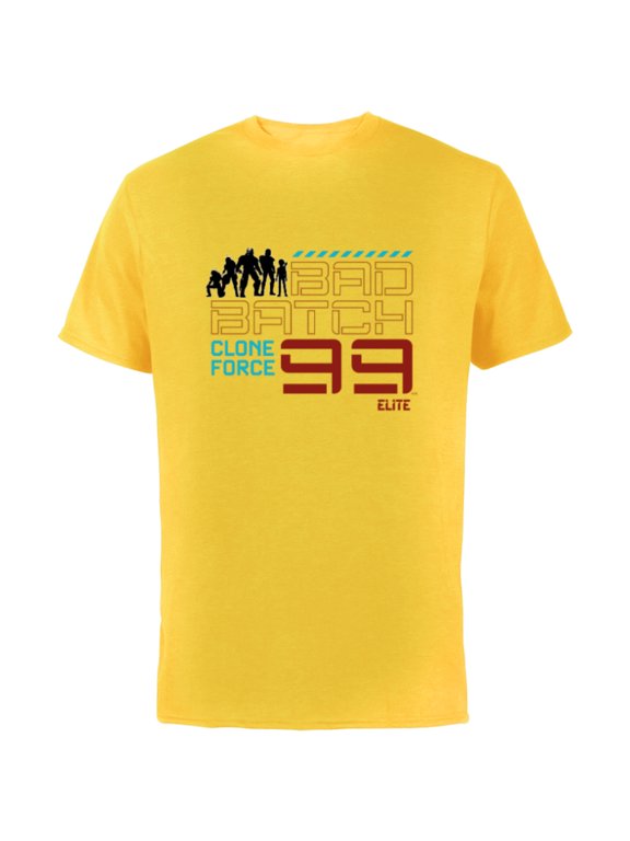 The Bad Batch Clone Force 99 Elite Team Silhouette - Short Sleeve Cotton T-Shirt for Adults - Customized-Yellow