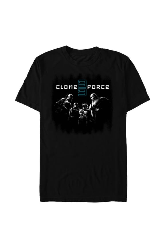 The Bad Batch Clone Force 99 Team Black & White - Short Sleeve Blended T-Shirt for Adults - Customized-Black
