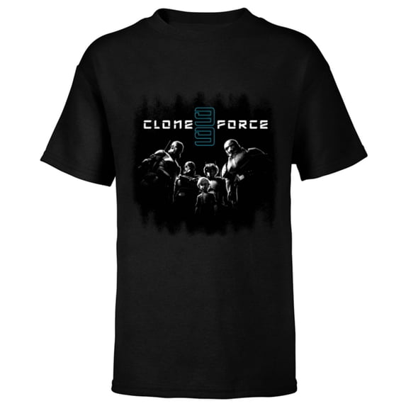 Star Wars The Bad Batch Clone Force 99 Team Black & White - Short Sleeve T-Shirt for Kids - Customized-Black