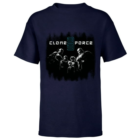 Star Wars The Bad Batch Clone Force 99 Team Black & White - Short Sleeve T-Shirt for Kids - Customized-Navy