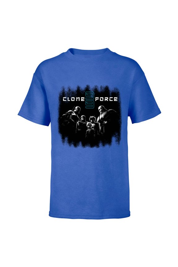 The Bad Batch Clone Force 99 Team Black & White - Short Sleeve T-Shirt for Kids - Customized-Royal