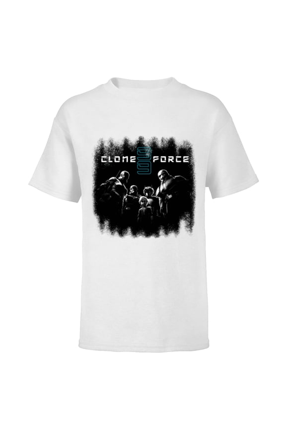 The Bad Batch Clone Force 99 Team Black & White - Short Sleeve T-Shirt for Kids - Customized-White
