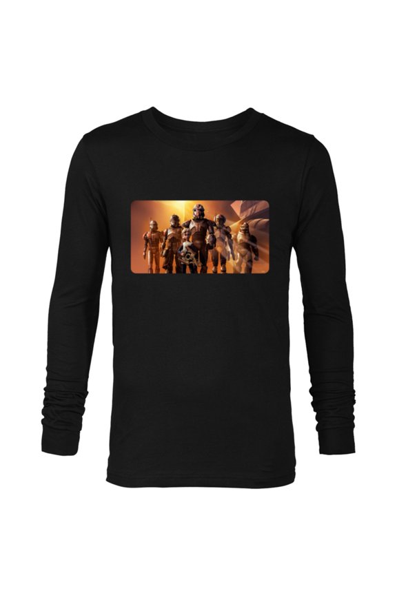 The Bad Batch Clone Force 99 Team Sunset Lighting - Long Sleeve T-Shirt for Men - Customized-Black
