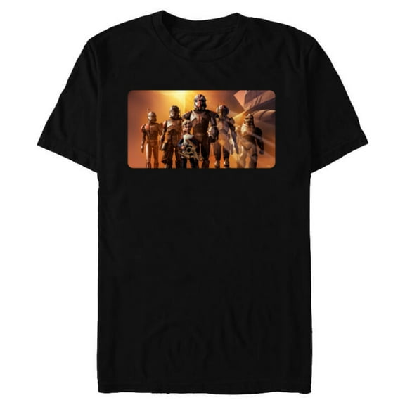 Star Wars The Bad Batch Clone Force 99 Team Sunset Lighting - Short Sleeve Blended T-Shirt for Adults - Customized-Black