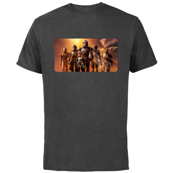 Star Wars The Bad Batch Clone Force 99 Team Sunset Lighting - Short Sleeve Cotton T-Shirt for Adults - Customized-Charcoal