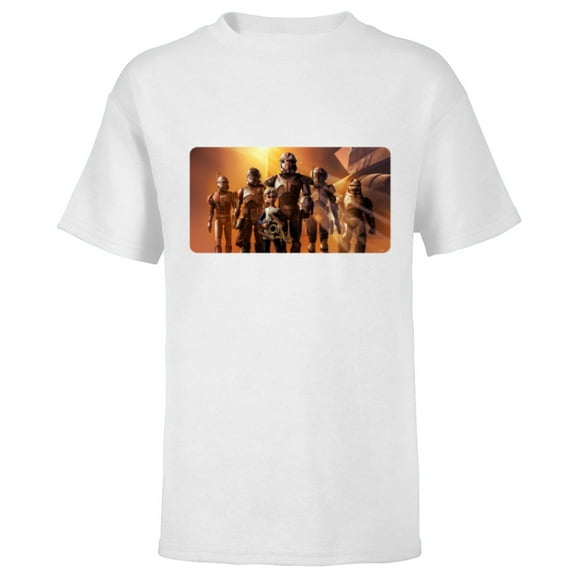 Star Wars The Bad Batch Clone Force 99 Team Sunset Lighting - Short Sleeve T-Shirt for Kids - Customized-White
