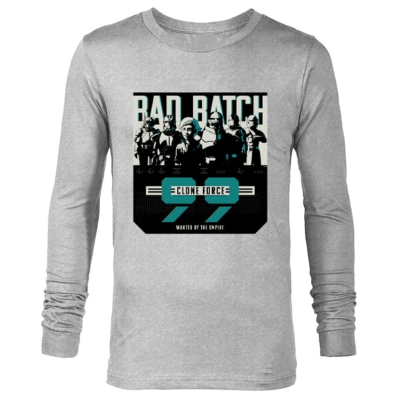 Star Wars The Bad Batch Clone Force 99 Wanted by the Empire - Long Sleeve T-Shirt for Men - Customized-Athletic Heather